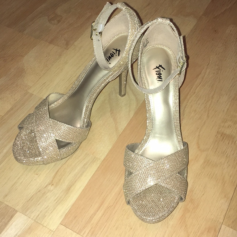 Gold Sparkle Heels